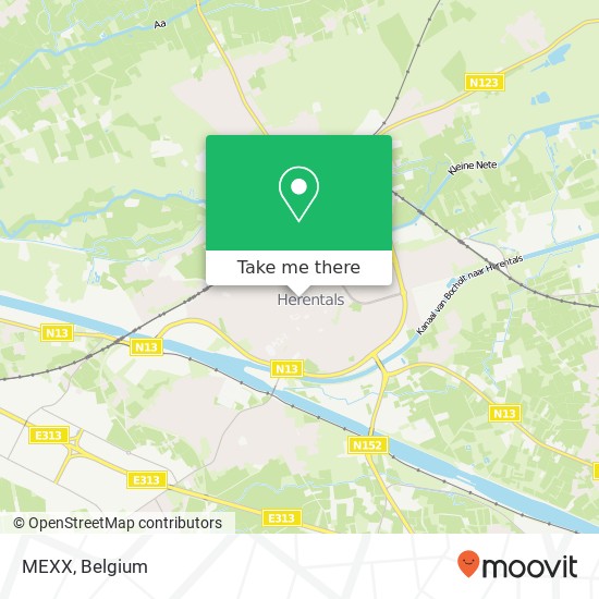 MEXX, Zandstraat 17 2200 Herentals map