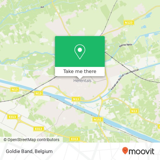 Goldie Band, Zandstraat 14 2200 Herentals map