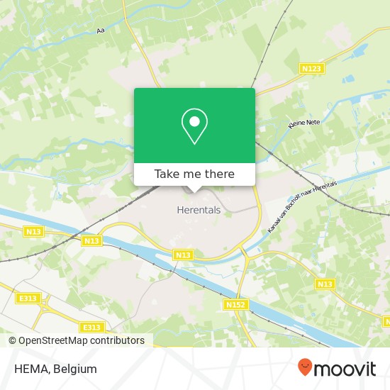 HEMA, Hofkwartier 27 2200 Herentals map