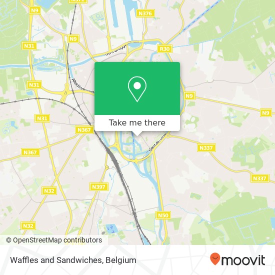 Waffles and Sandwiches, Wijngaardstraat 8000 Brugge plan