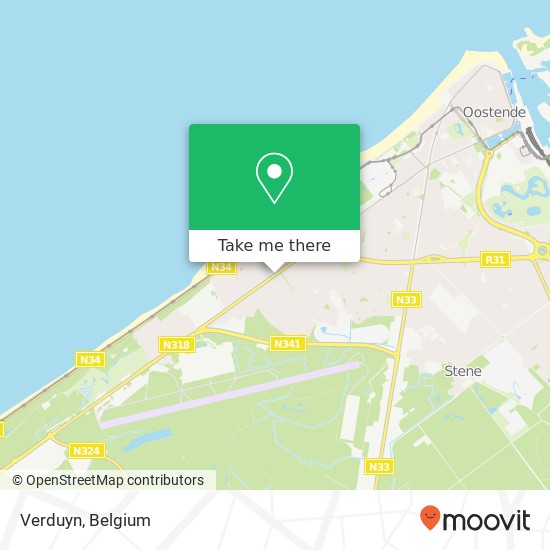 Verduyn, Nieuwpoortsesteenweg 635 8400 Oostende map