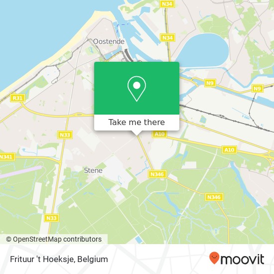 Frituur 't Hoeksje, Zilverlaan 316 8400 Oostende plan