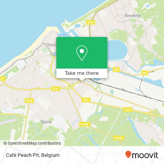 Café Peach Pit, Nieuwedokstraat 8400 Oostende map