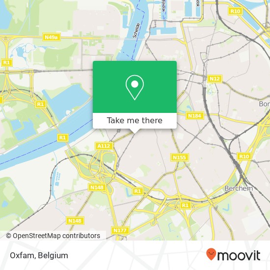 Oxfam, Brederodestraat 27 2018 Antwerpen plan