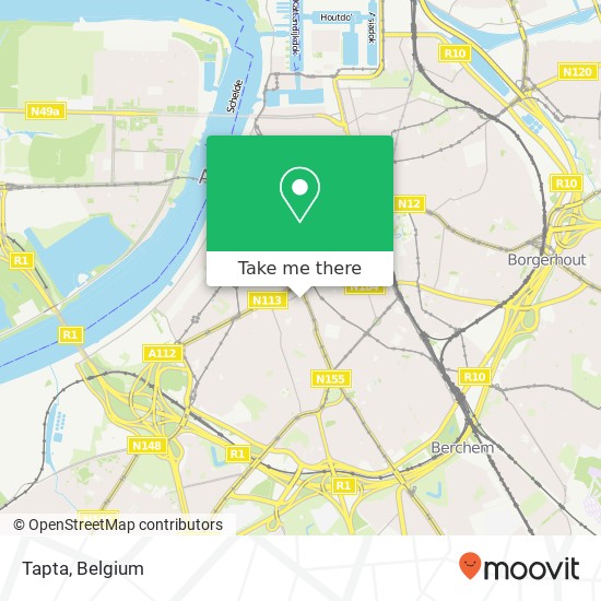 Tapta, Mechelsesteenweg 64A 2018 Antwerpen map