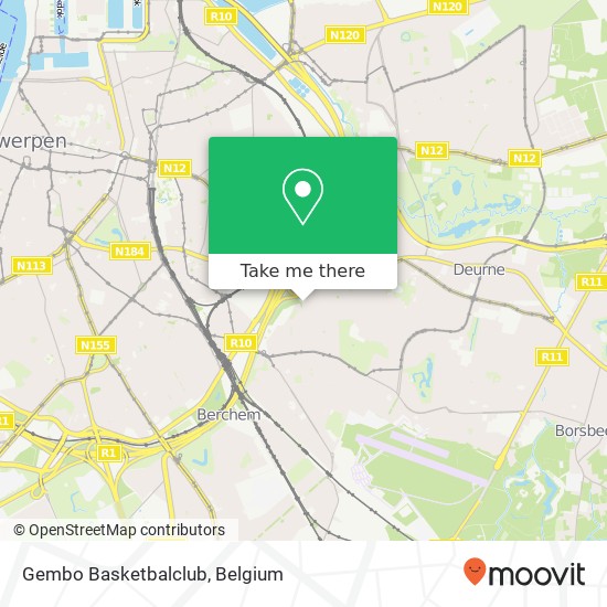 Gembo Basketbalclub, Luisbekelaar 2140 Antwerpen map