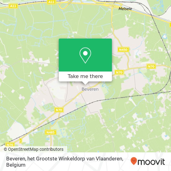 Beveren, het Grootste Winkeldorp van Vlaanderen map