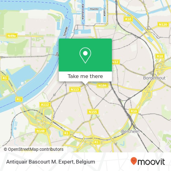 Antiquair Bascourt M. Expert, Mechelsesteenweg 17 2018 Antwerpen plan