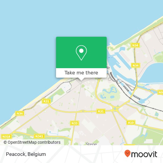 Peacock, Torhoutsesteenweg 66 8400 Oostende map