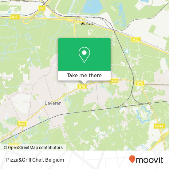 Pizza&Grill Chef, Grote Baan 287 9120 Beveren map