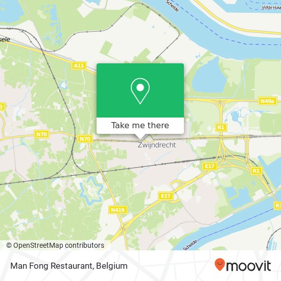 Man Fong Restaurant, Dorp-West 23 2070 Zwijndrecht plan