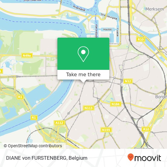 DIANE von FURSTENBERG, Steenhouwersvest 44 2000 Antwerpen map