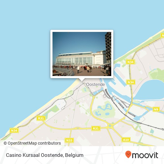 Casino Kursaal Oostende map