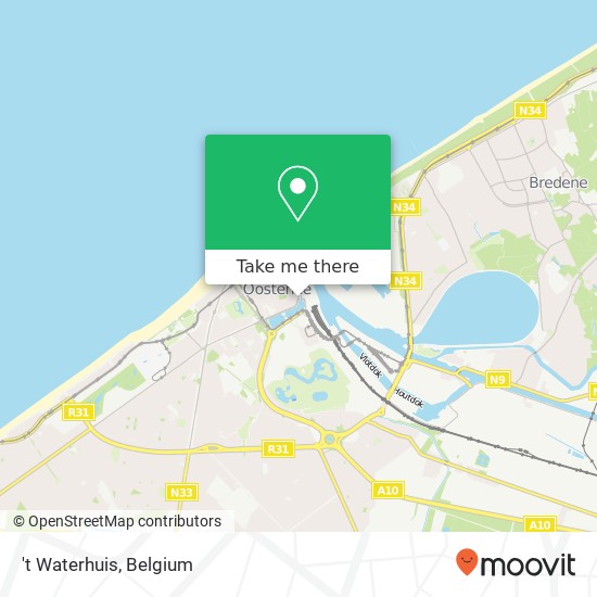 't Waterhuis, Vindictivelaan 35 8400 Oostende map