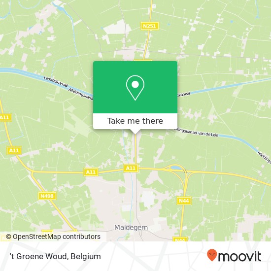 't Groene Woud map