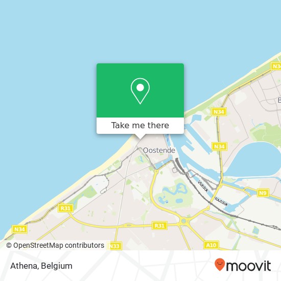 Athena, Van Iseghemlaan 54 8400 Oostende map