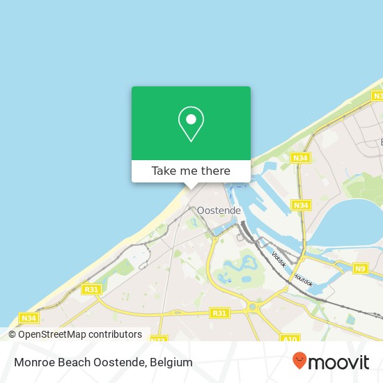 Monroe Beach Oostende map