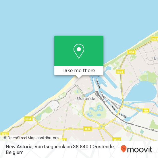 New Astoria, Van Iseghemlaan 38 8400 Oostende map