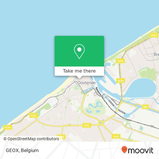 GEOX, Adolf Buylstraat 20 8400 Oostende map