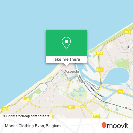 Moose Clothing Bvba, Vlaanderenstraat 5 Oostende map