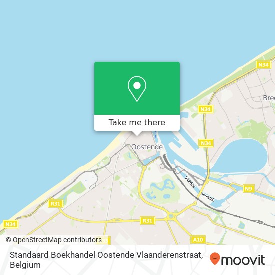 Standaard Boekhandel Oostende Vlaanderenstraat plan