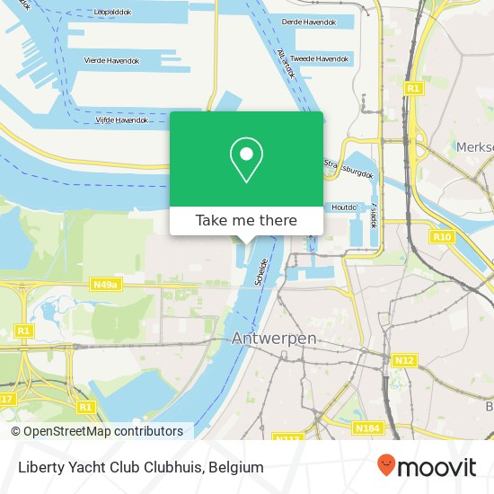 Liberty Yacht Club Clubhuis, Thonetlaan 131 2050 Antwerpen map