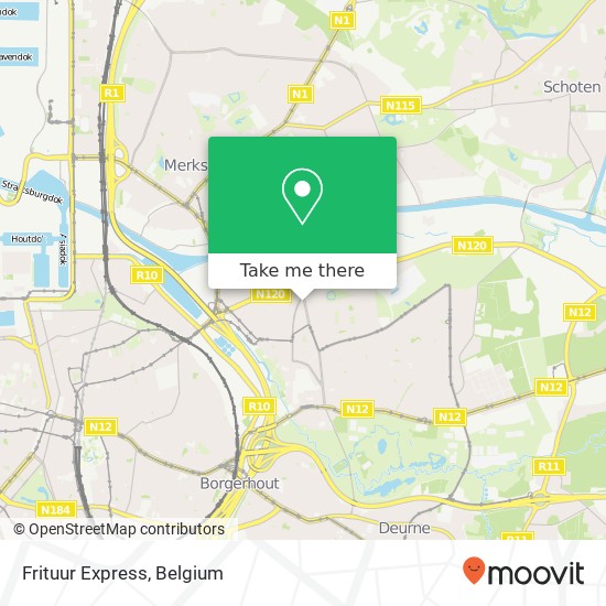 Frituur Express, Confortalei 231 2100 Antwerpen map