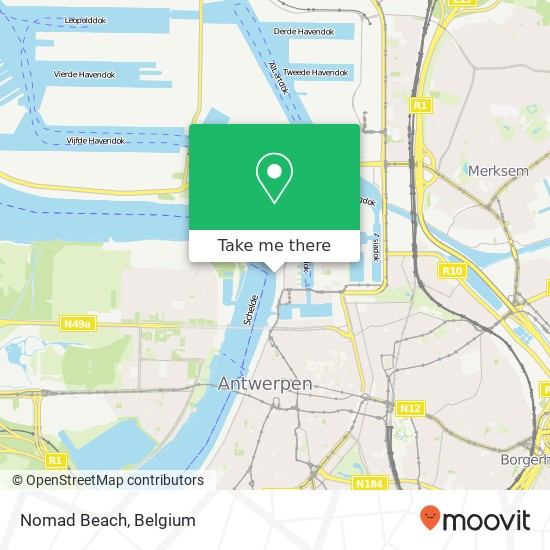 Nomad Beach, Scheldekaaien 28-29 2000 Antwerpen plan