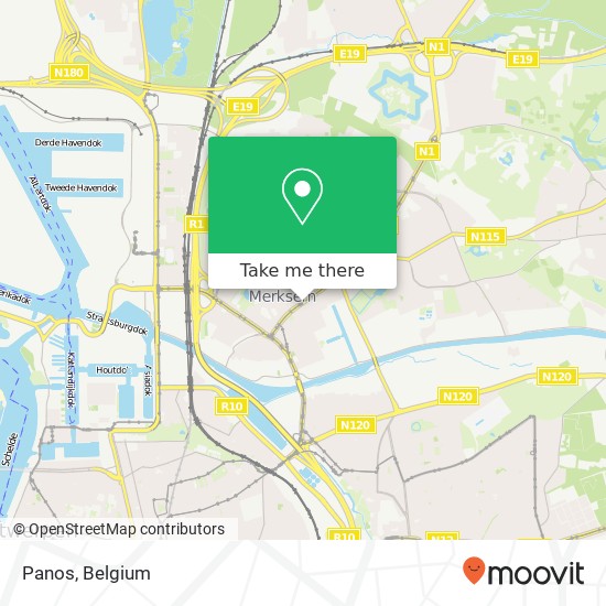 Panos, Bredabaan 395 2170 Antwerpen map