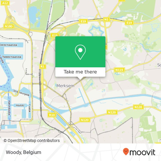 Woody, Bredabaan 525 2170 Antwerpen plan