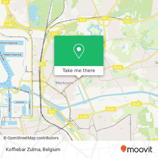 Koffiebar Zulma, Bredabaan 517 2170 Antwerpen map