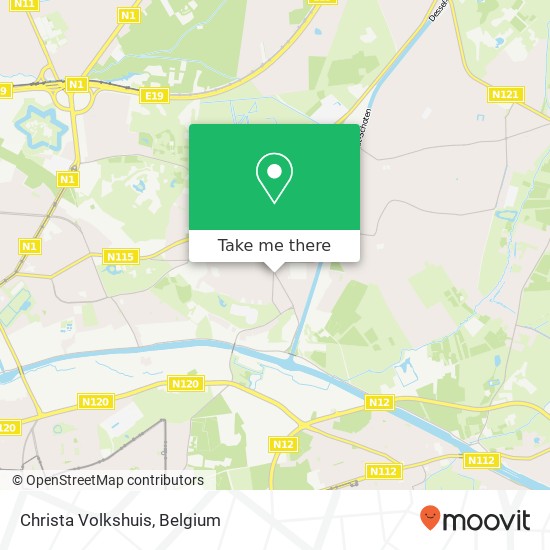 Christa Volkshuis, Verbertstraat 76 2900 Schoten map