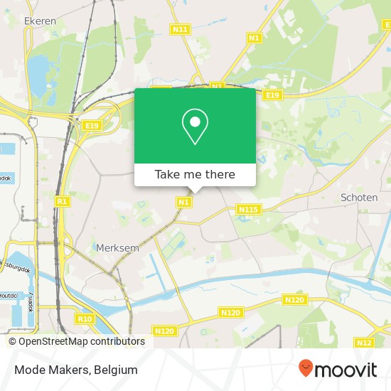 Mode Makers, Bredabaan 809 2170 Antwerpen plan