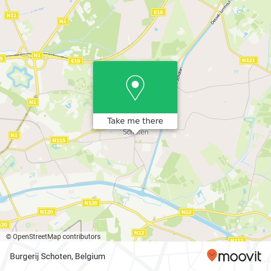 Burgerij Schoten, Churchilllaan 2900 Schoten map