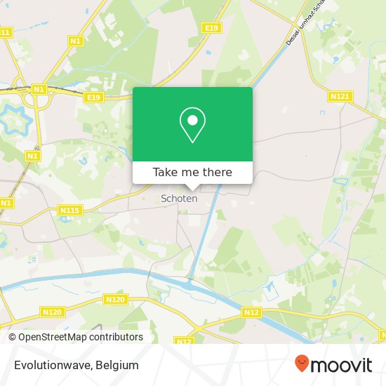 Evolutionwave, Theofiel van Cauwenberghslei 2900 Schoten map