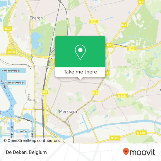 De Deken, Laaglandlaan 132 2170 Antwerpen map