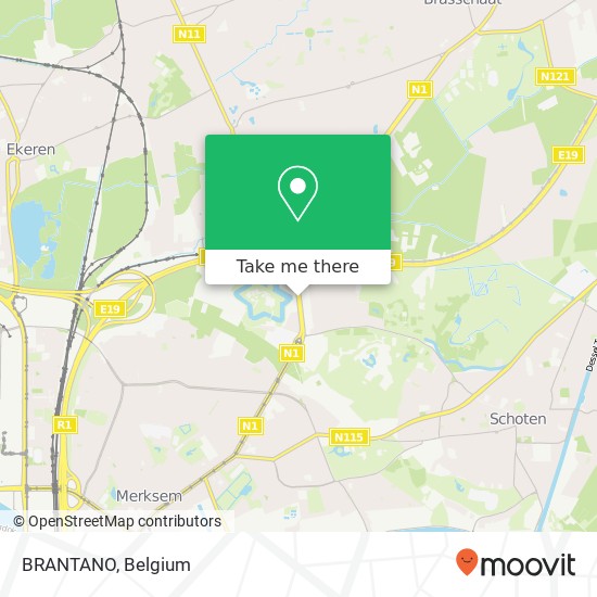 BRANTANO, Bredabaan 960 2170 Antwerpen map