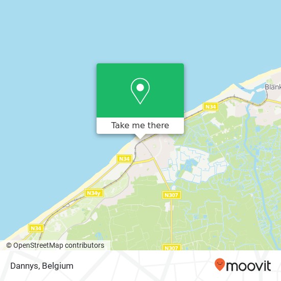 Dannys, Zeedijk 12 8420 De Haan map