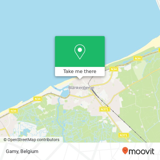 Gamy, Vissersstraat 36 8370 Blankenberge map