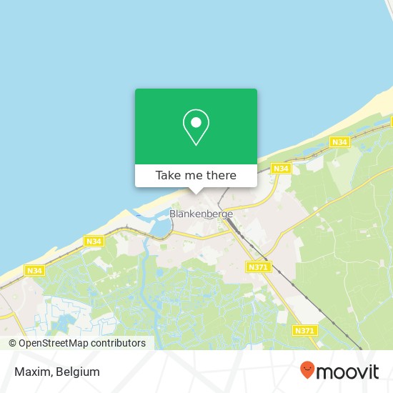 Maxim, Vissersstraat 30 8370 Blankenberge map