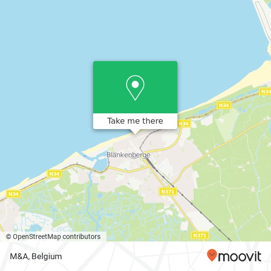 M&A, Zeedijk 153 8370 Blankenberge map