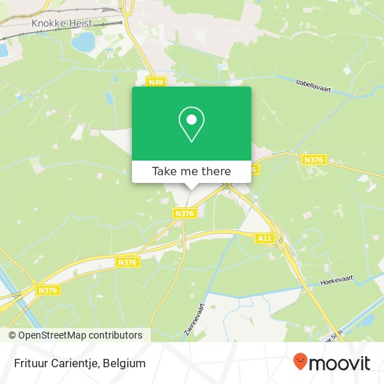 Frituur Carientje, Dorpsstraat 87 8300 Knokke-Heist plan