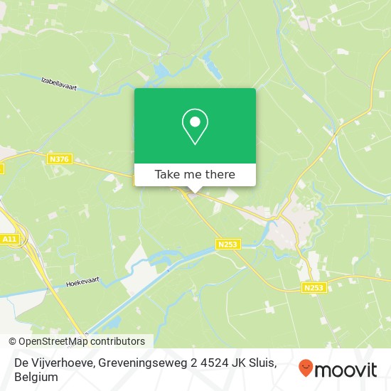 De Vijverhoeve, Greveningseweg 2 4524 JK Sluis map