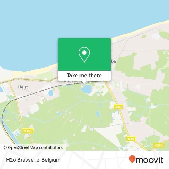 H2o Brasserie, Duinenwater 43 8300 Knokke-Heist map