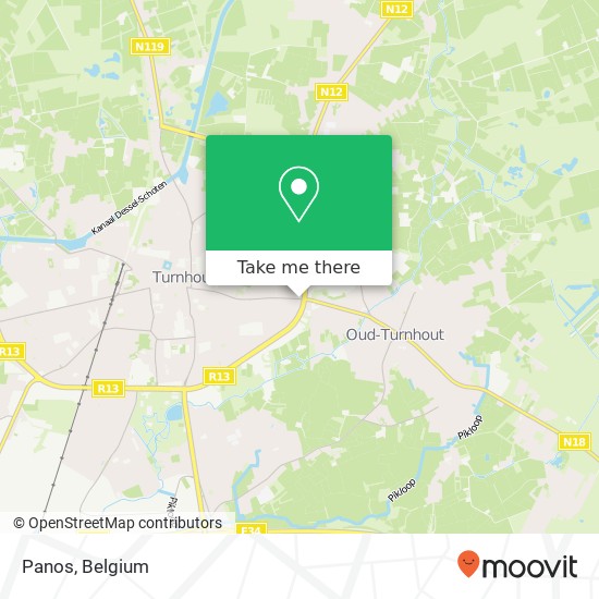 Panos, Steenweg op Mol 118 2300 Turnhout plan