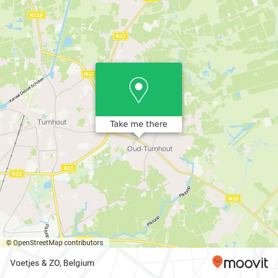 Voetjes & ZO, Steenweg op Oosthoven 13 2360 Oud-Turnhout map