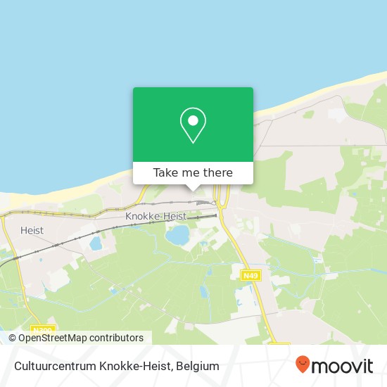 Cultuurcentrum Knokke-Heist map