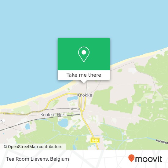 Tea Room Lievens, Blancgarinstraat 20 8300 Knokke-Heist plan