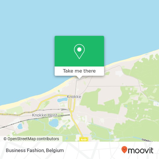 Business Fashion, Kustlaan 1 8300 Knokke-Heist map