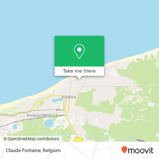 Claude Fontaine, Dumortierlaan 145 8300 Knokke-Heist map